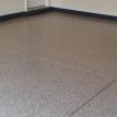 full flake epoxy floor with polyaspartic top coat